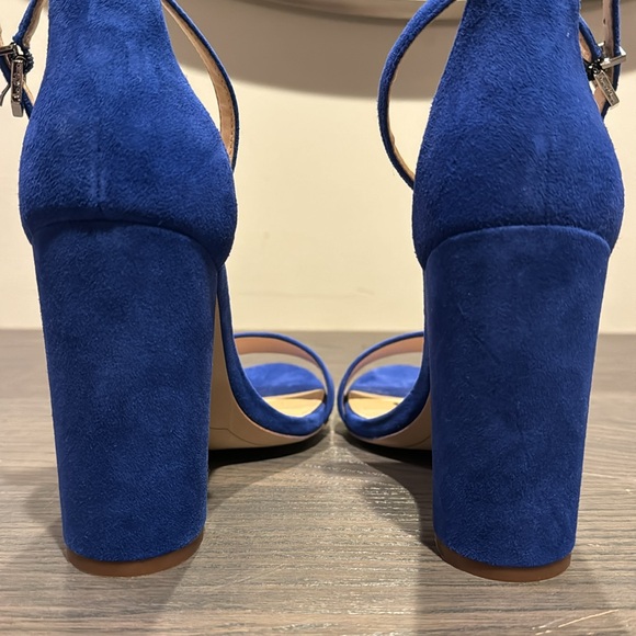 Sam Edelman Blue Suede Sandel Heels - Picture 5 of 5